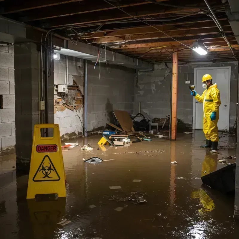 Flooded Basement Electrical Hazard in Carriere, MS Property